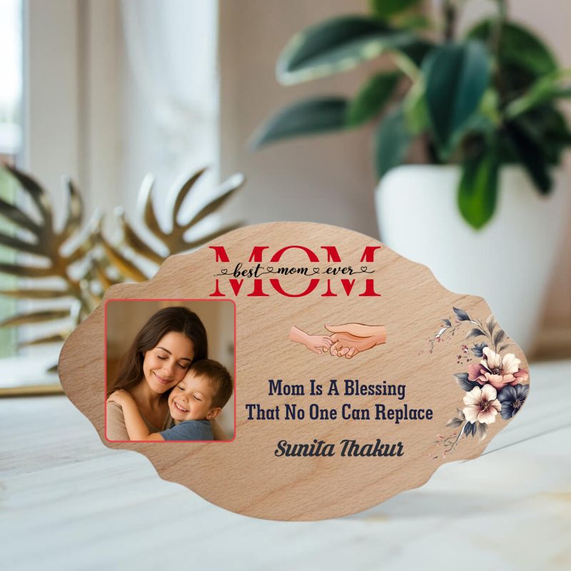 Personalized Mom Heart Frame Mom Special Wooden Frame Custom Heart Frame for Mom  Heart Touch Mom Gift Frame Wooden Plaque For Tabletop Decor